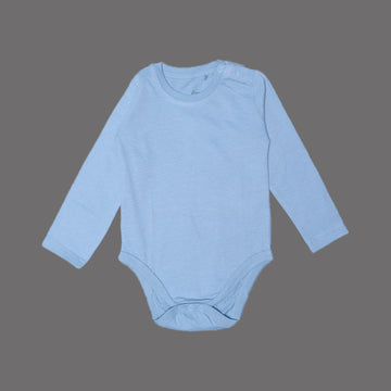 TURQOUISE PLAIN FULL SLEEVES HALF BODY ROMPER